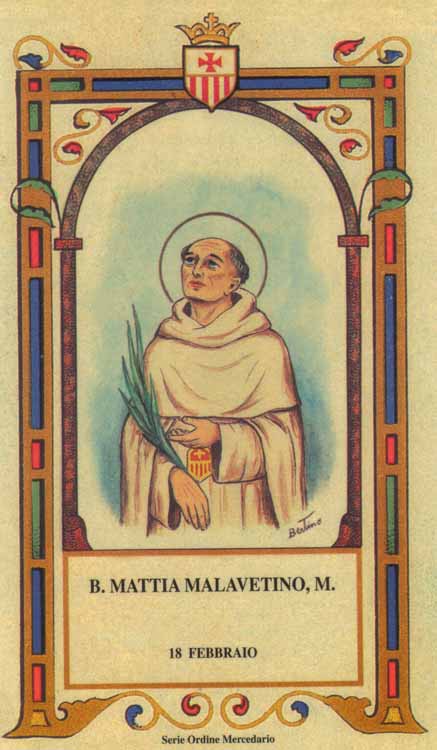 Beato Mattia Malaventino - Mercedario, martire