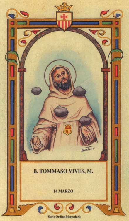 Beato Tommaso Vives - Mercedario, martire